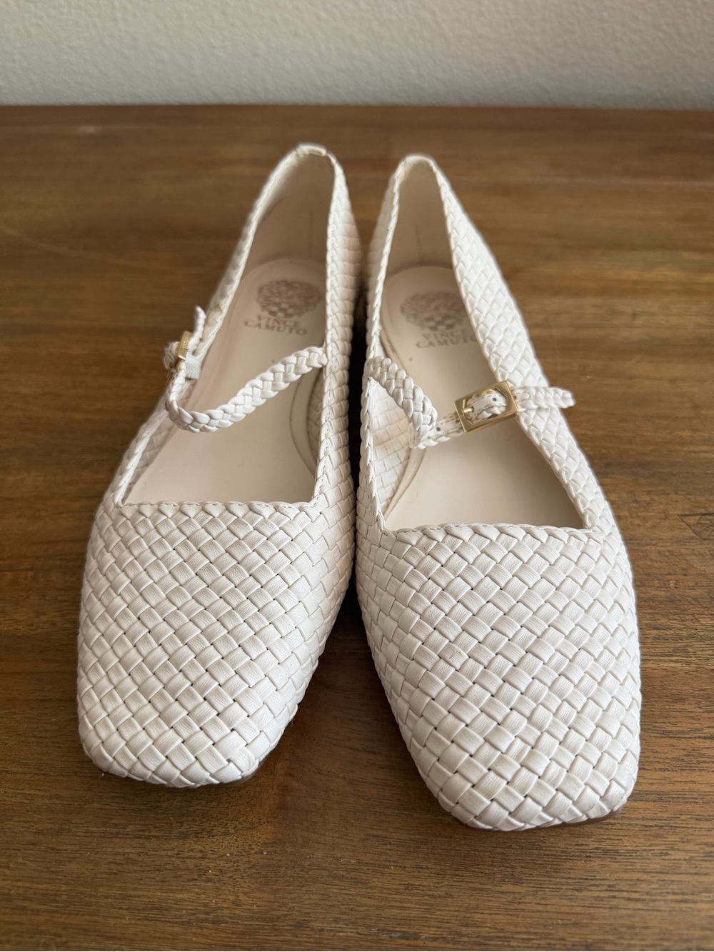 Women's Cream Woven Mary Jane Espadrilles